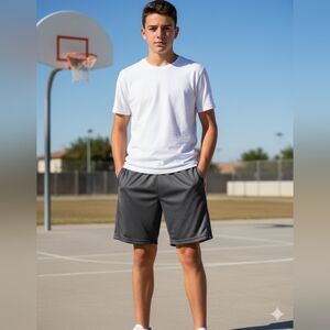 Athletic Works Boys Greystone Mesh Shorts Size 2XL (18) GUC